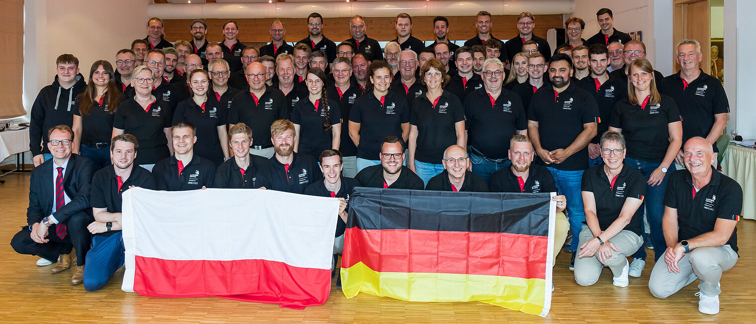 Das Team Germany nutzte sein finales Vorbereitungstreffen in Magdeburg vom 20. bis 22. Juli 2023, um sich mit den über 70 Mannschaftsmitgliedern intensiv auf die bevorstehende Herausforderung vorzubereiten.