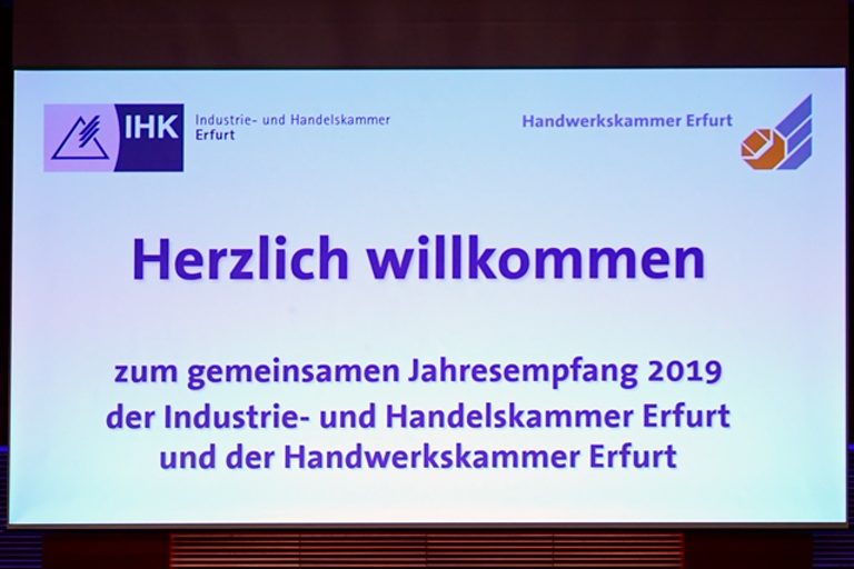 Impressionen vom Gemeinsamen Jahresempfang der Industrie- und Handelskammer Erfurt und Handwerkskammer Erfurt am 29. August 2019 im congress centrum neue weimarhalle in Weimar 