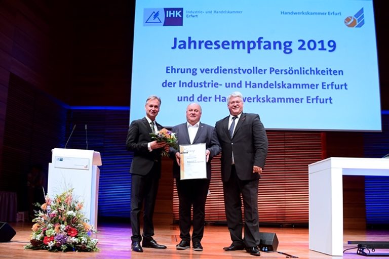 Impressionen vom Gemeinsamen Jahresempfang der Industrie- und Handelskammer Erfurt und Handwerkskammer Erfurt am 29. August 2019 im congress centrum neue weimarhalle in Weimar 