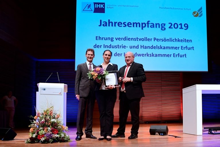 Impressionen vom Gemeinsamen Jahresempfang der Industrie- und Handelskammer Erfurt und Handwerkskammer Erfurt am 29. August 2019 im congress centrum neue weimarhalle in Weimar 