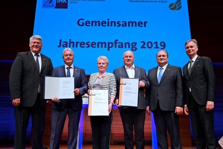 Impressionen vom Gemeinsamen Jahresempfang der Industrie- und Handelskammer Erfurt und Handwerkskammer Erfurt am 29. August 2019 im congress centrum neue weimarhalle in Weimar 