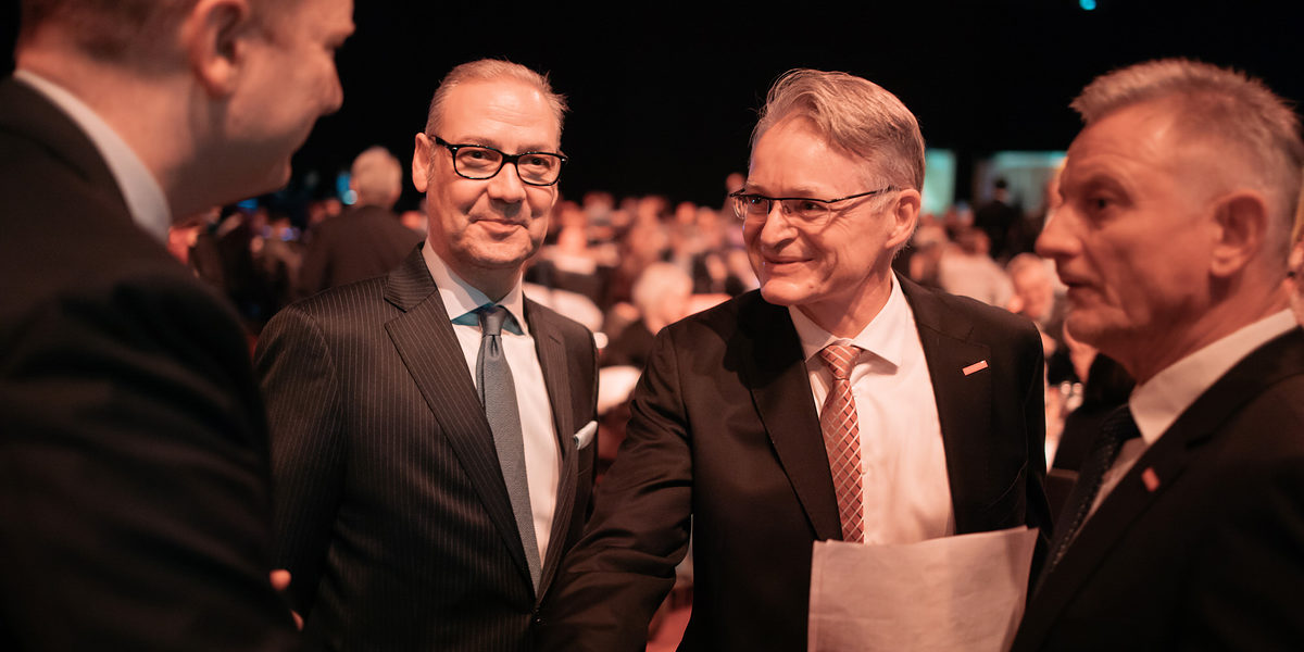 08.02.2020, Erfurt: Meisterfeier der Handwerkskammer Erfurt auf der Messe. 08.02.2020, Erfurt: Meisterfeier der Handwerkskammer Erfurt auf der Messe. Schlagwort(e): lth Handwerk Meister