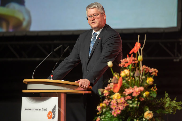 08.02.2020, Erfurt: Meisterfeier der Handwerkskammer Erfurt auf der Messe. Schlagwort(e): lth Handwerk Meister