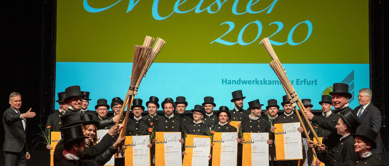 08.02.2020, Erfurt: Meisterfeier der Handwerkskammer Erfurt auf der Messe. Schlagwort(e): lth Handwerk Meister