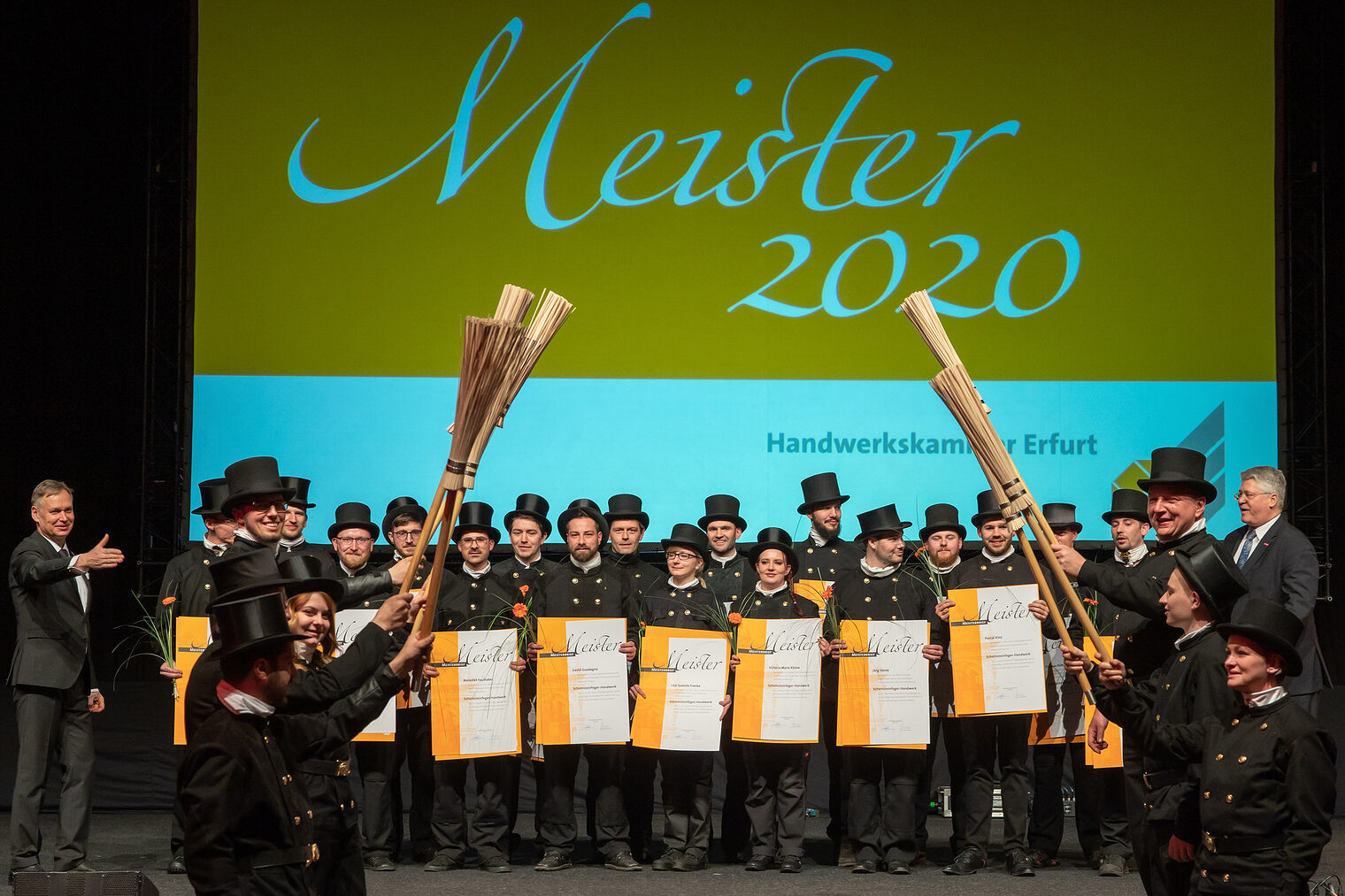08.02.2020, Erfurt: Meisterfeier der Handwerkskammer Erfurt auf der Messe. Schlagwort(e): lth Handwerk Meister