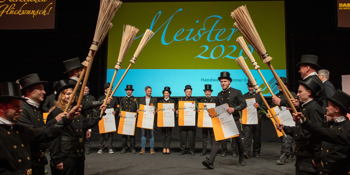 08.02.2020, Erfurt: Meisterfeier der Handwerkskammer Erfurt auf der Messe. 08.02.2020, Erfurt: Meisterfeier der Handwerkskammer Erfurt auf der Messe. Schlagwort(e): lth Handwerk Meister