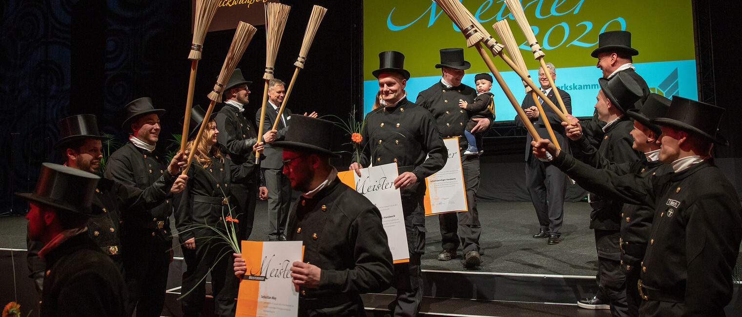 08.02.2020, Erfurt: Meisterfeier der Handwerkskammer Erfurt auf der Messe. Schlagwort(e): lth Handwerk Meister