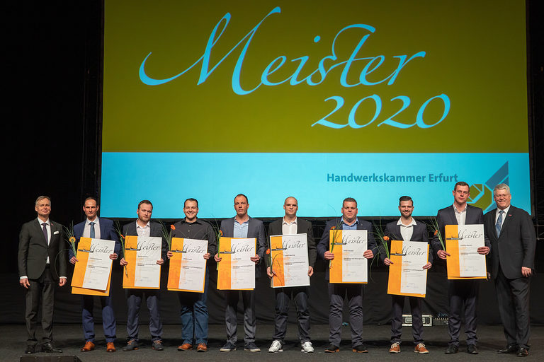 08.02.2020, Erfurt: Meisterfeier der Handwerkskammer Erfurt auf der Messe. Schlagwort(e): lth Handwerk Meister