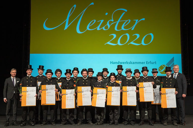 08.02.2020, Erfurt: Meisterfeier der Handwerkskammer Erfurt auf der Messe. Schlagwort(e): lth Handwerk Meister