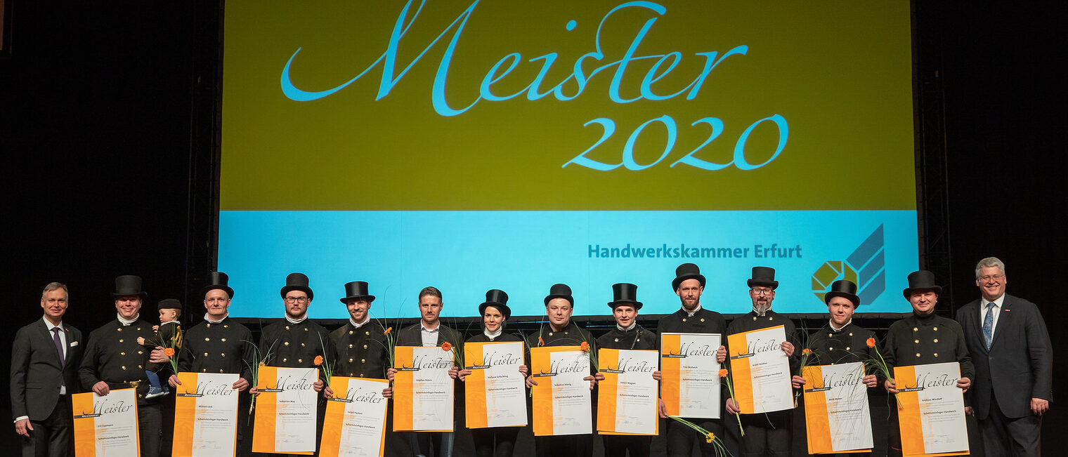 08.02.2020, Erfurt: Meisterfeier der Handwerkskammer Erfurt auf der Messe. Schlagwort(e): lth Handwerk Meister