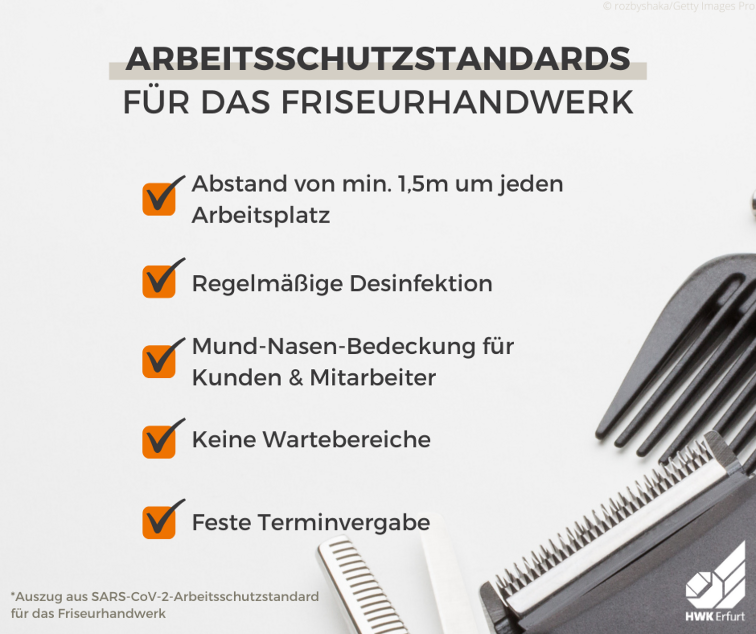 Arbeitsschutzstandards Frisöre