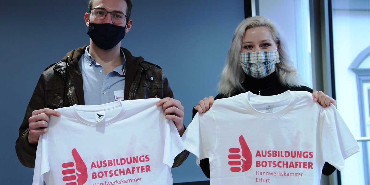 Leon Kedziora und Kaja Hesse engagie-ren sich als Ausbildungsbotschafter. Leon Kedziora und Kaja Hesse engagie-ren sich als Ausbildungsbotschafter.
