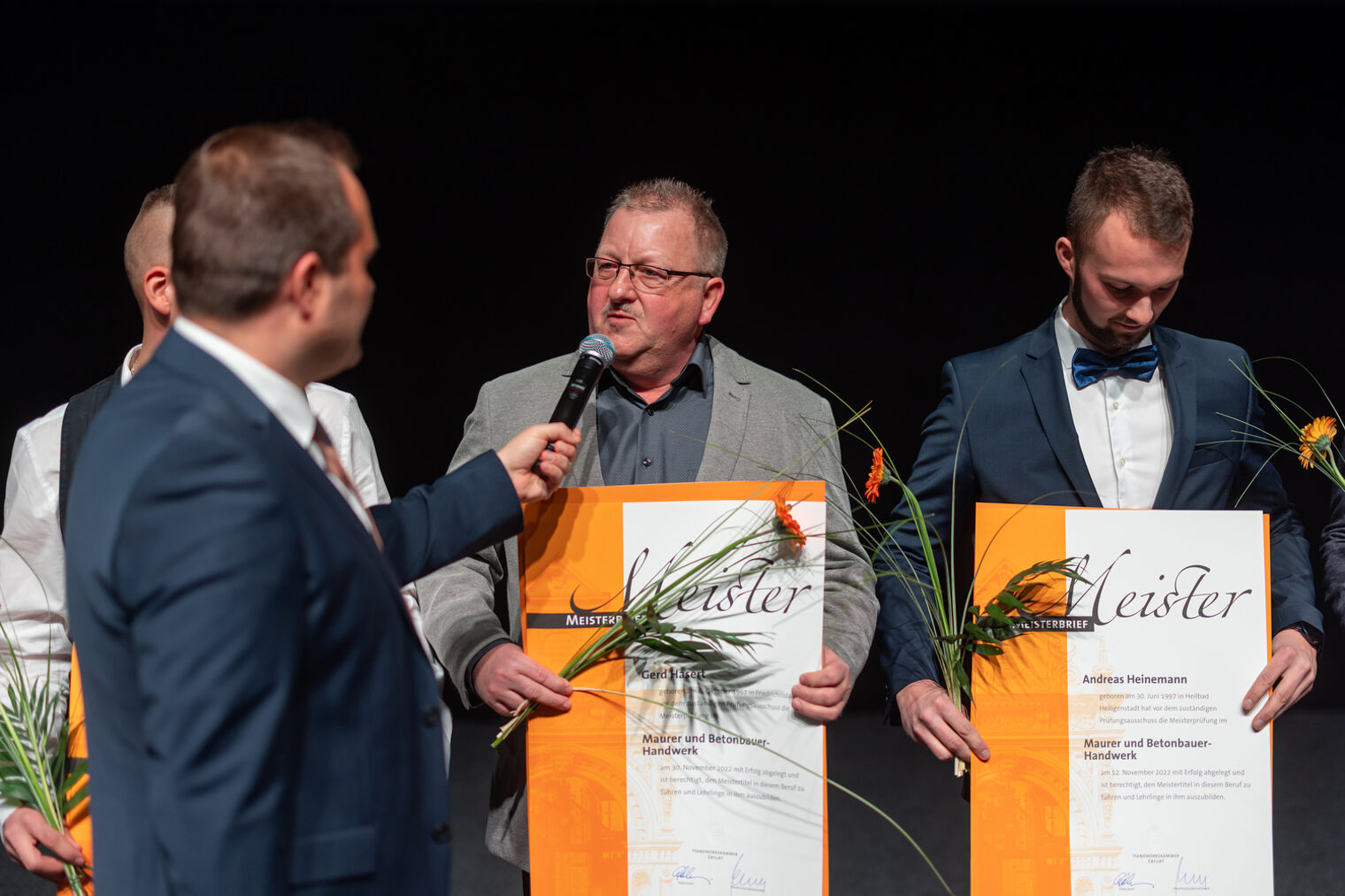 277 Jungmeisterinnen und Jungmeister im Handwerk ausgezeichnet - Meisterfeier 2023 der Handwerkskammer Erfurt in der Messehalle 1 der Messe Erfurt am Sonnabend, 11. Februar 2023 Meisterfeier der Handwerkskammer Erfurt in der Messehalle 1. Schlagwort(e): lth Handwerk