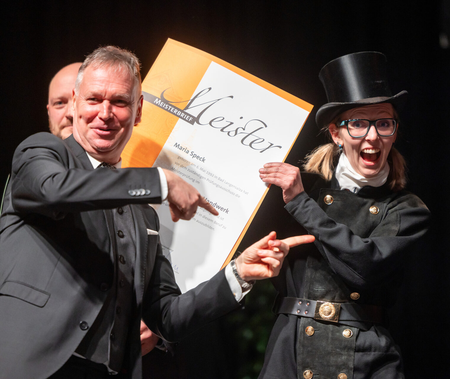 277 Jungmeisterinnen und Jungmeister im Handwerk ausgezeichnet - Meisterfeier 2023 der Handwerkskammer Erfurt in der Messehalle 1 der Messe Erfurt am Sonnabend, 11. Februar 2023 Meisterfeier der Handwerkskammer Erfurt in der Messehalle 1. Schlagwort(e): lth Handwerk