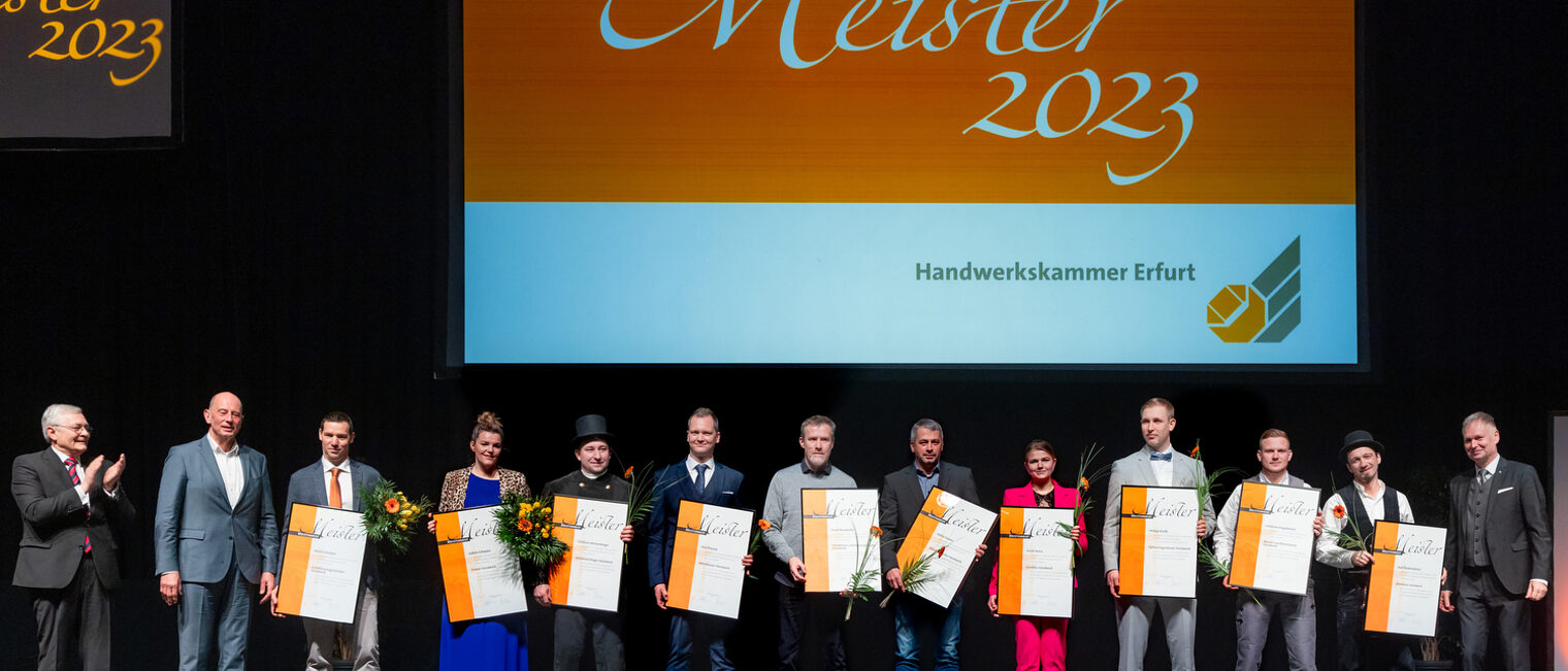 Meisterfeier der Handwerkskammer Erfurt in der Messehalle 1. Schlagwort(e): lth Handwerk