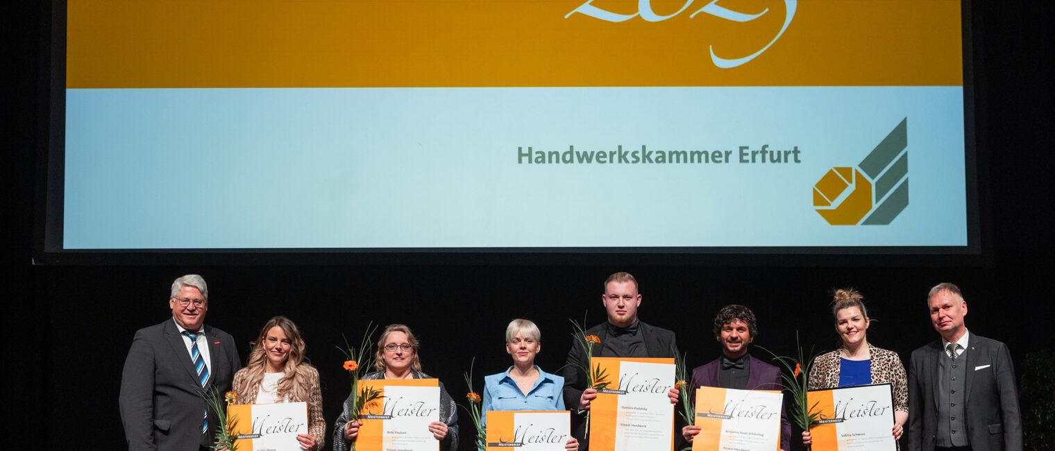 Meisterfeier der Handwerkskammer Erfurt in der Messehalle 1. Schlagwort(e): lth Handwerk