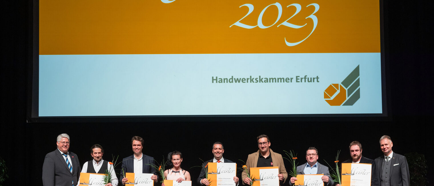 Meisterfeier der Handwerkskammer Erfurt in der Messehalle 1. Schlagwort(e): lth Handwerk