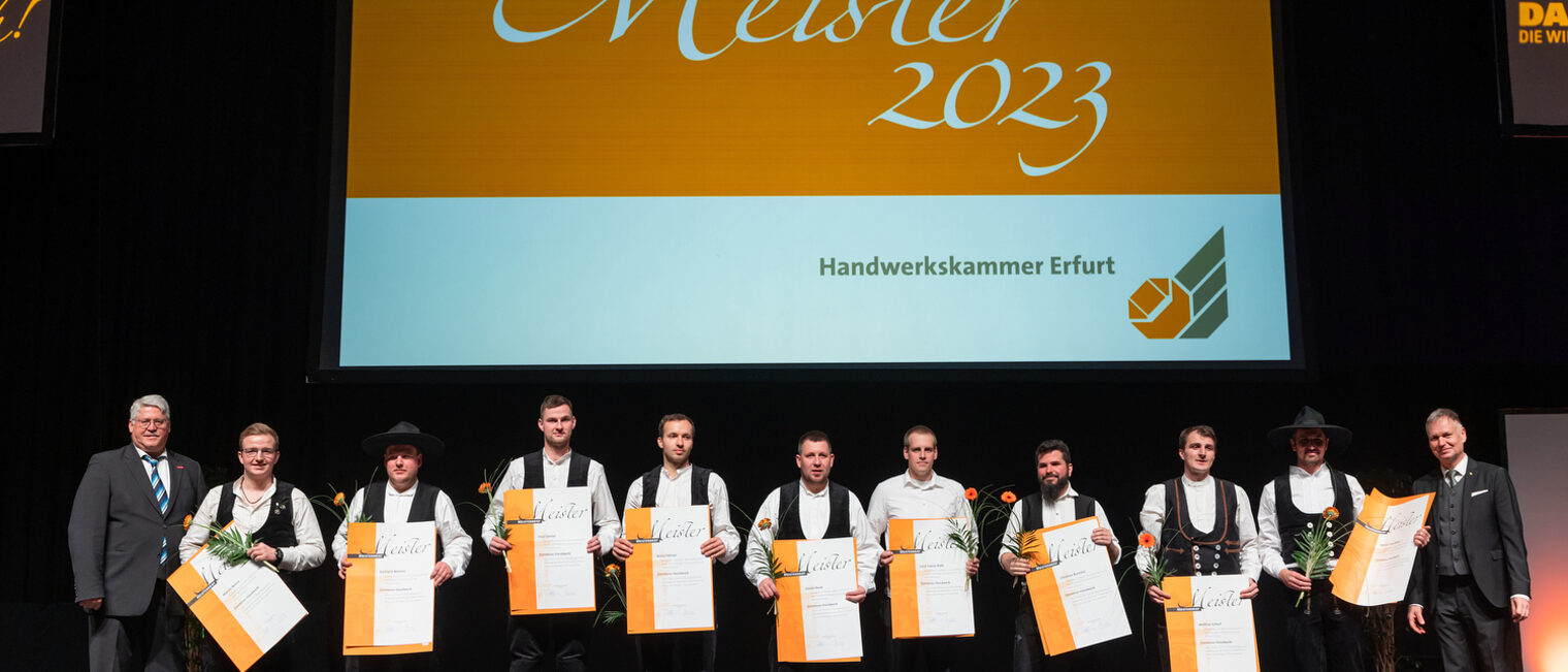 Meisterfeier der Handwerkskammer Erfurt in der Messehalle 1. Schlagwort(e): lth Handwerk