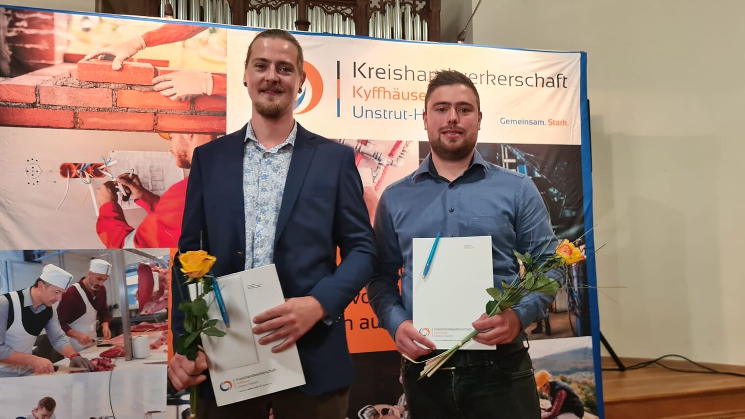 Pascal Dietsch und Pascal Montag gehören zu den besten Auszubildenden der Regionen Kyffhäuser und Unstrut-Hainich.