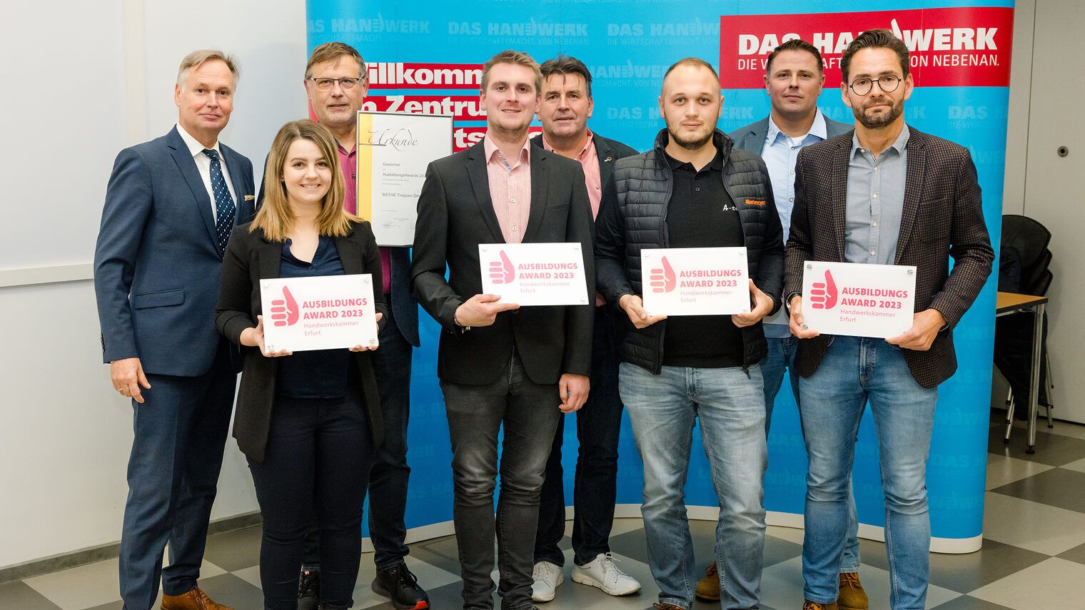 Die Handwerkskammer Erfurt verleiht den Ausbildungs-Award 2023 im Berufsbildungszentrum der Handwerkskammer Erfurt Schlagwort(e): lth