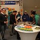 Tradition - R + S solutions berieten zur Ausbildung im Elektrohandwerk und luden mit dem Kicker die Schüler zu ihrem Stand ein. 